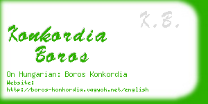 konkordia boros business card